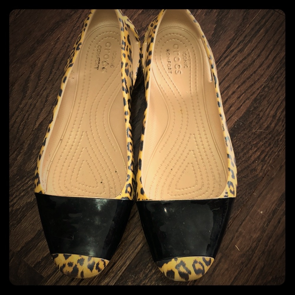 Leopard Print Crocs Women’s Slip Ons
